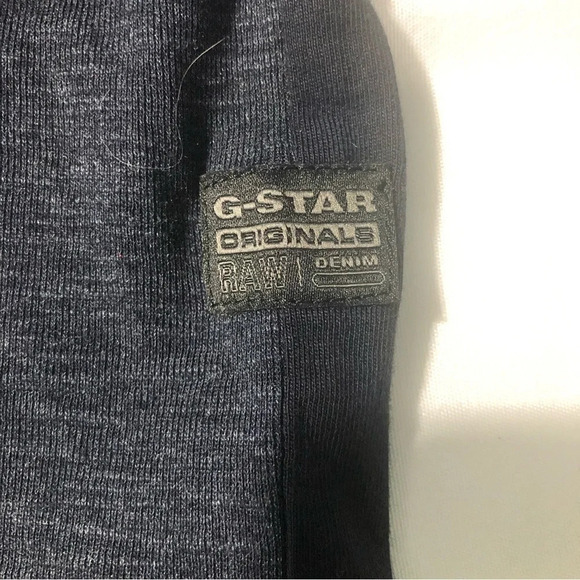 G-Star Raw Shawl Collar Pullover Sweater in Dark Grey and  Black - Picture 4 of 15